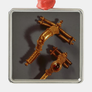 Ornamento De Metal Dois broches curvados, de Hassleben, Thuringia