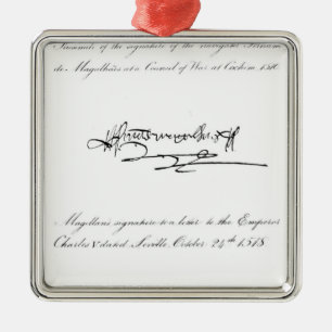 Ornamento De Metal Dois exemplos da assinatura