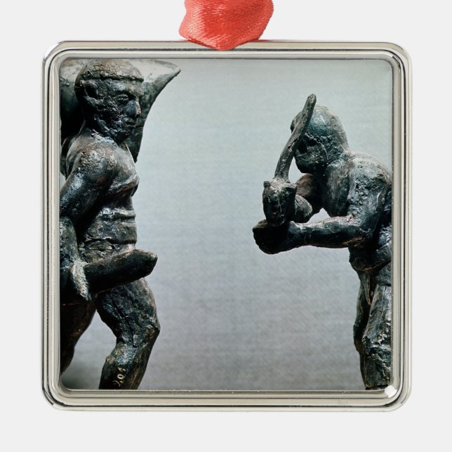 Ornamento De Metal Dois gladiadores no combate (Frente)