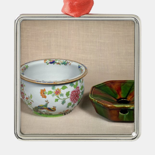 Ornamento De Metal Dois potes de câmara (Frente)