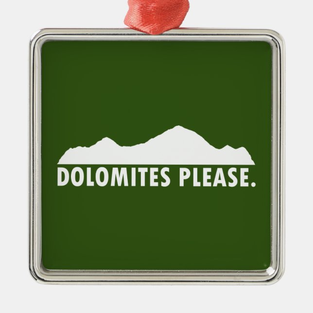 Ornamento De Metal Dolomites, por favor (Frente)