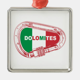 Ornamento De Metal Dolomites Subindo Carabiner