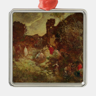 Ornamento De Metal Don Quixote e Sancho Panza, c.1865