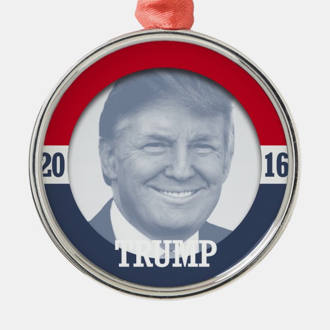 Ornamento De Metal Donald Trump 2016 (Frente)