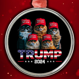 Ornamento De Metal Donald Trump Torna Os Gatos Seguros Novamente Red 