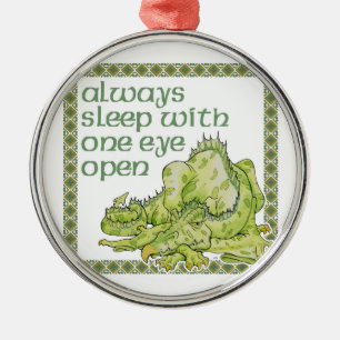 Ornamento De Metal Dorme Sempre Com Um Dragão Aberto