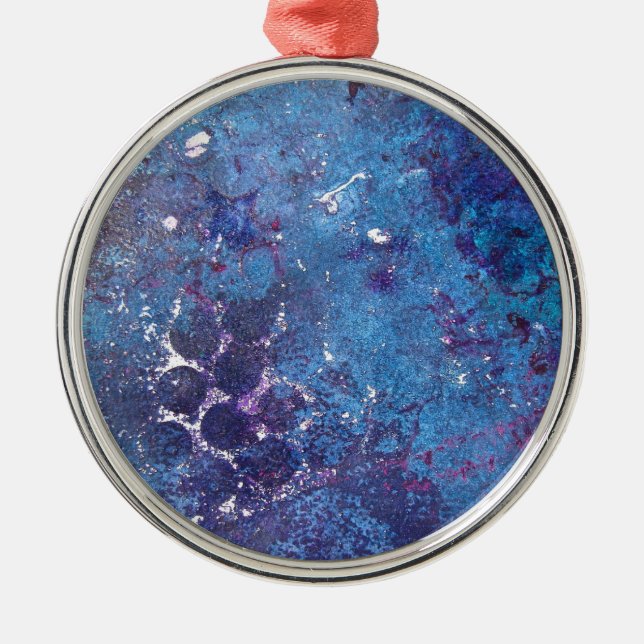 Ornamento De Metal Dottie Scottie Abstrato (Frente)