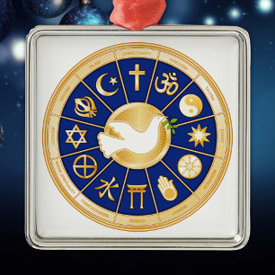 Ornamento De Metal Dove of Peace