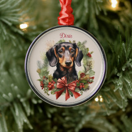 Ornamento De Metal Doxie Dachshund Pet Memorial Breed