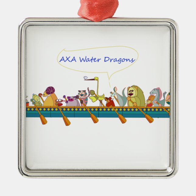 Ornamento De Metal Dragão de água (Frente)