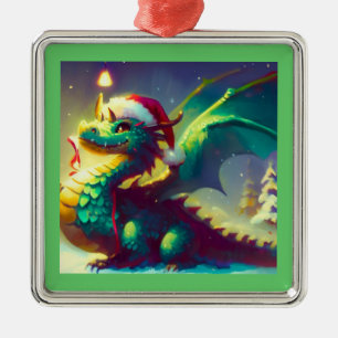 Ornamento De Metal Dragão de Natal 3