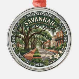 Ornamento De Metal Drayton Street Savannah Geórgia