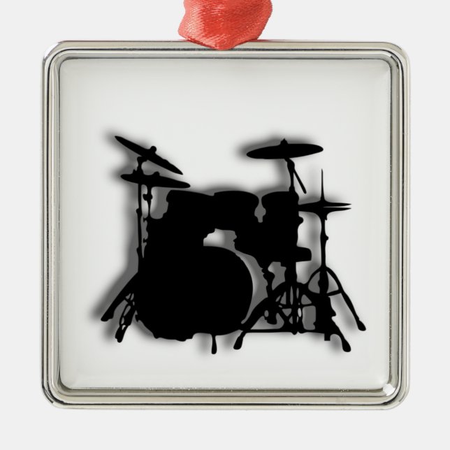Ornamento De Metal Drum Set Music Design (Frente)