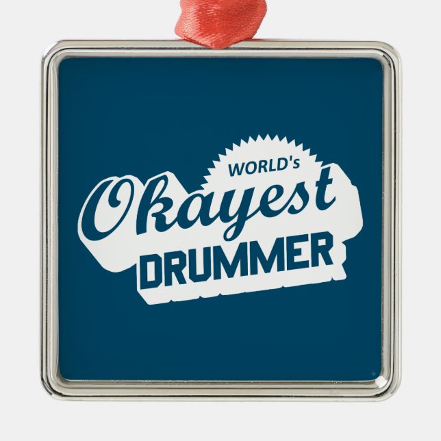 Ornamento De Metal Drummer Mais Alto do Mundo (Frente)