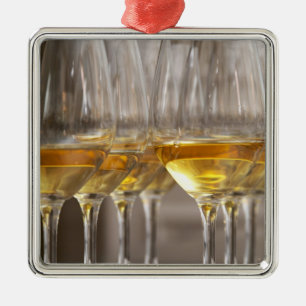 Ornamento De Metal duas fileiras de copos de degustação de vinho com