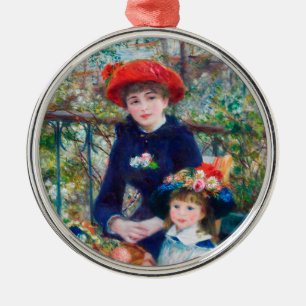 Ornamento De Metal Duas Irmãs - Impressionista Renoir Pintura 1881