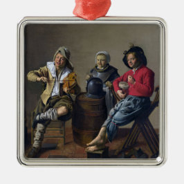 Ornamento De Metal Duas Meninas e uma Música de Fazer Rapariga (Músic