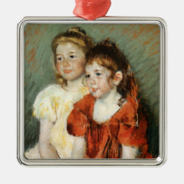 Ornamento De Metal Duas Meninas Justas (por Mary Cassatt)