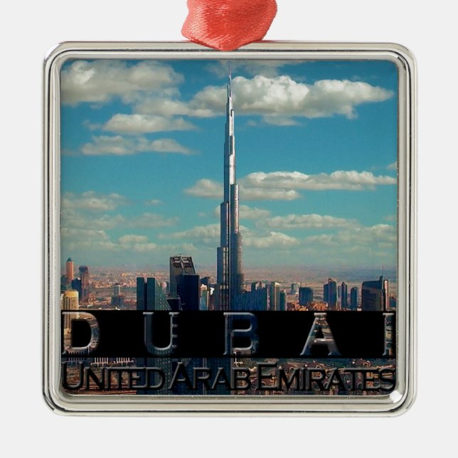 Ornamento De Metal Dubai EAU Souvenir (Frente)