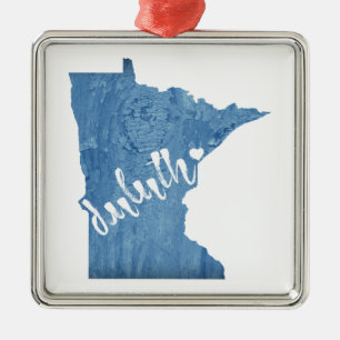 Ornamento De Metal Duluth Minnesota Wood Plaque