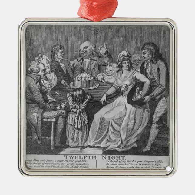 Ornamento De Metal Duodécima noite, 1794 (Frente)
