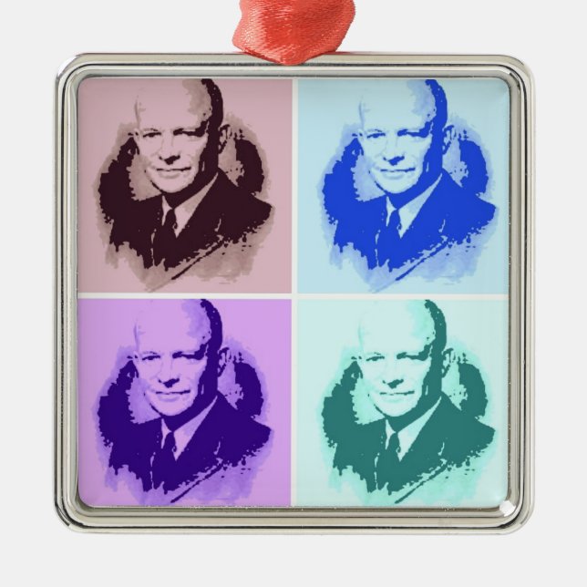 Ornamento De Metal Dwight D Eisenhower (Frente)