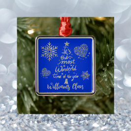 Ornamento De Metal É a época mais maravilhosa do ano | Prata