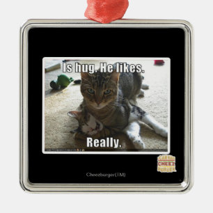 Ornamento De Metal É abraço. Ele gosta.