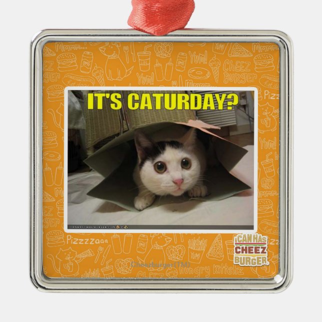 Ornamento De Metal É Caturday? (Frente)