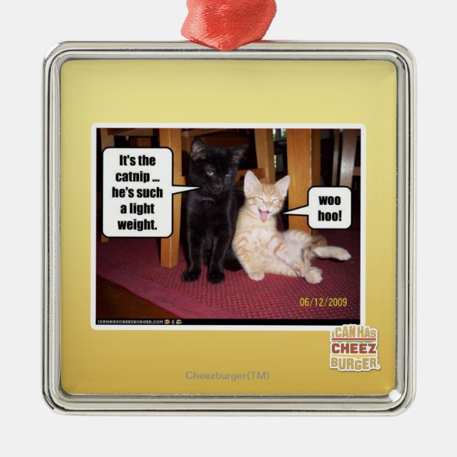 Ornamento De Metal É o catnip (Frente)
