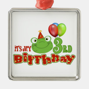 Ornamento De Metal É o meu aniversário de 3 anos
