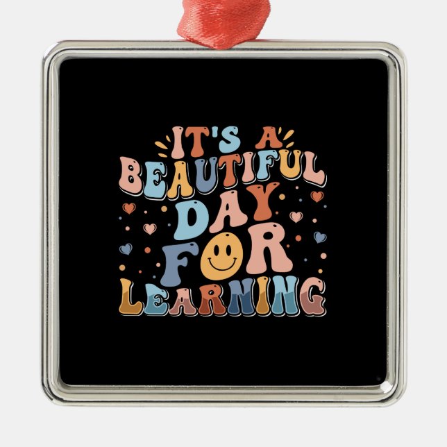 Ornamento De Metal É Um Belo Dia De Aprendizado (Frente)