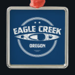 Ornamento De Metal Eagle Creek Oregon Kayaking<br><div class="desc">Eagle Creek é um afluente do rio Clackamas nas encostas ocidentais da Cordilheira de Cascata,  no noroeste do Oregon.</div>