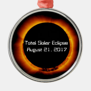 Ornamento De Metal Eclipse 2017 solar total