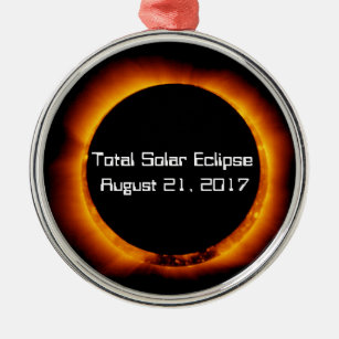 Ornamento De Metal Eclipse Solar Total 2017