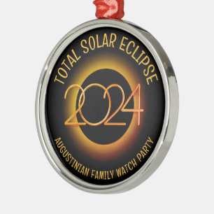 Ornamento De Metal ECLIPSE SOLAR TOTAL personalizável 2024
