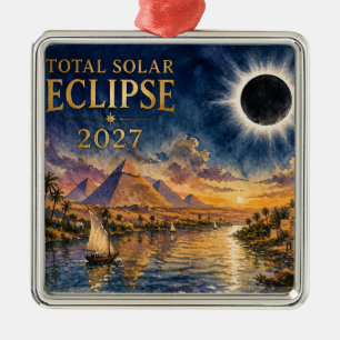 Ornamento De Metal Eclipse Total Solar 2027 Egito