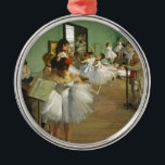 Ornamento De Metal Edgar Degas Classe de Dança<br><div class="desc">Linda pintura impressionista vinda dos anos 1800 pelo famoso pintor Edgar Degas. Este retrato mostra dançarinos de bailarina em tons verdes durante a aula.</div>