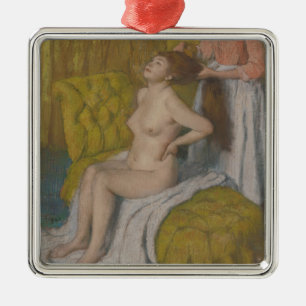 Ornamento De Metal Edgar Degas   Mulher Com Cabelo Composto