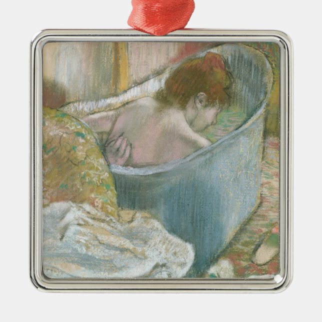 Ornamento De Metal Edgar Degas | o banho (Frente)