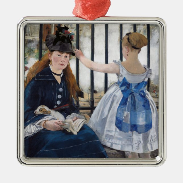 Ornamento De Metal Edouard Manet - A Ferrovia (Frente)