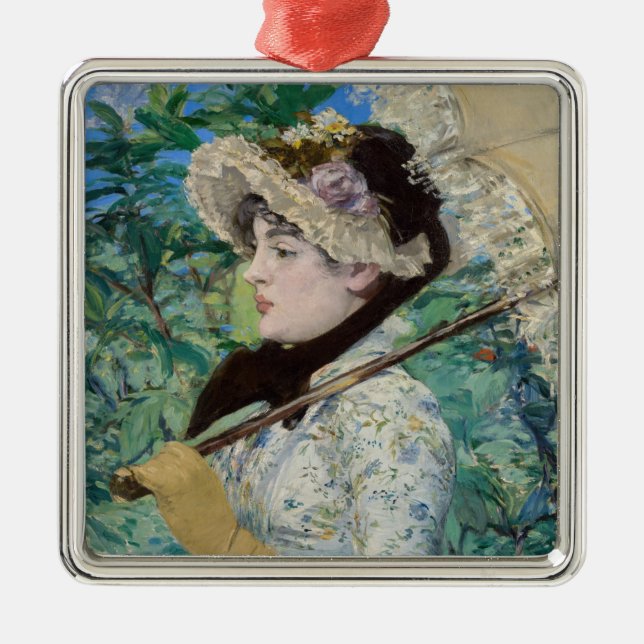 Ornamento De Metal Edouard Manet - Jeanne / Primavera (Frente)
