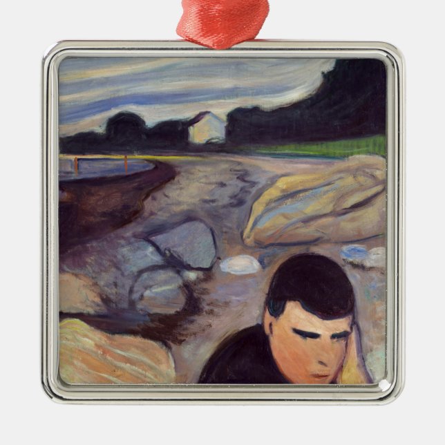 Ornamento De Metal Edvard Munch - Melancholy (Frente)