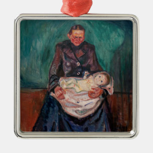 Ornamento De Metal Edvard Munch - Mulher com Criança Doente, Heranç