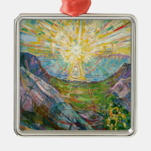 Ornamento De Metal Edvard Munch - O Sol 1916
