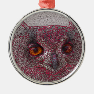Ornamento De Metal Eethal Owl