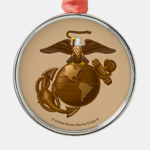 Ornamento De Metal EGA de cor do cheio - Bronze