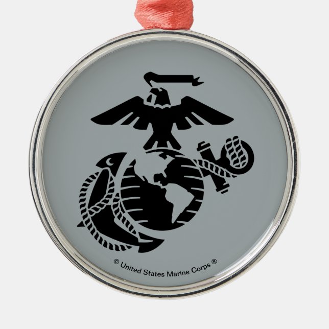 Ornamento De Metal EGA de uma cor - Preto (Frente)