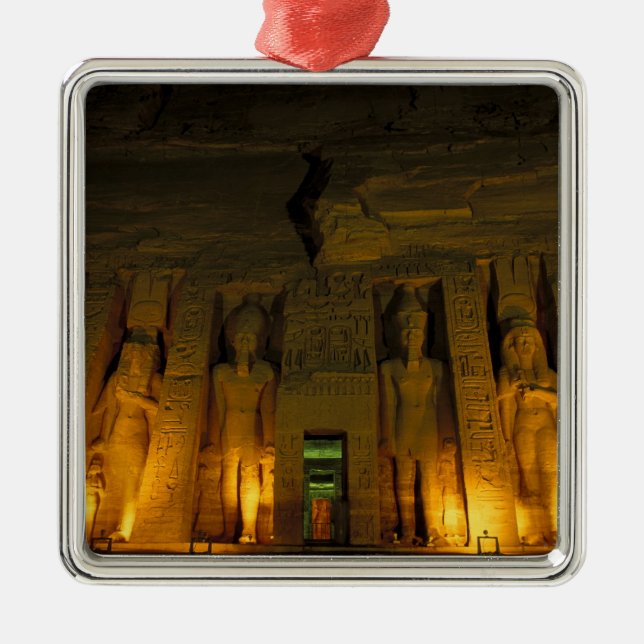 Ornamento De Metal Egito, Abu Simbel, Fachada iluminada do Pequeno (Frente)