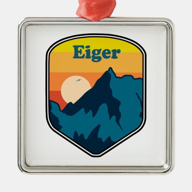 Ornamento De Metal Eiger Sunrise (Frente)